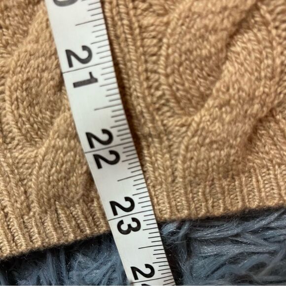 Vince Beige Wool Cashmere Twisted Cable Knit Wool Cashmere Sweater Size XL - Picture 8 of 8